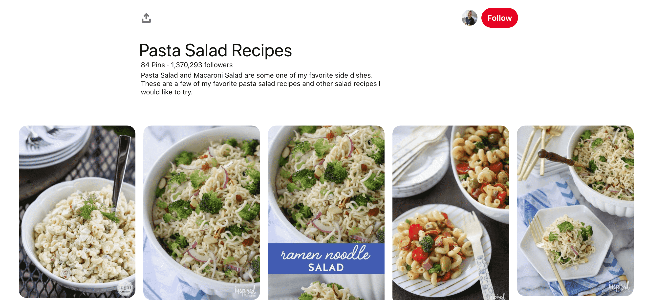 Pasta Salad Board