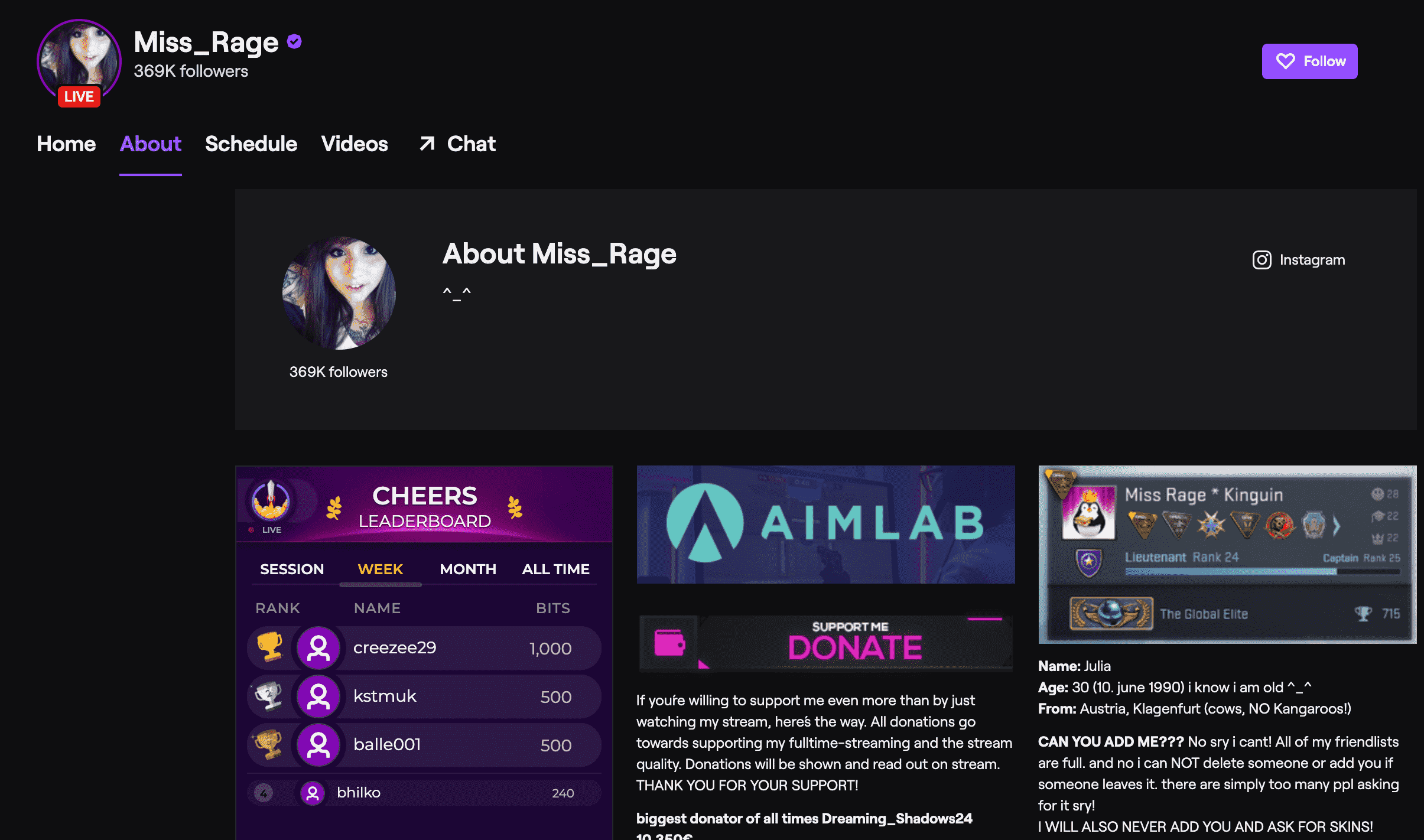 Female Twitch Streamers