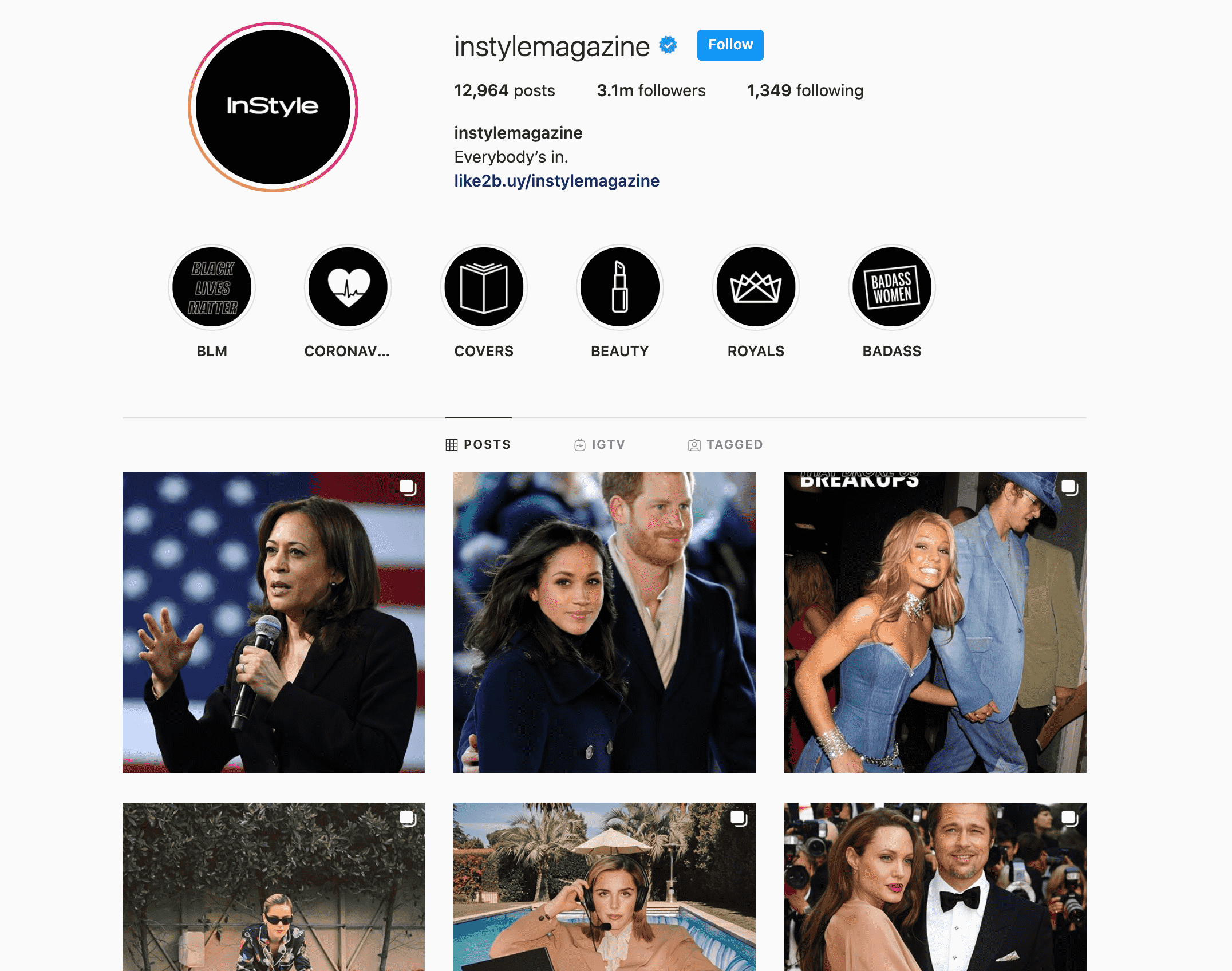 instyle instagram