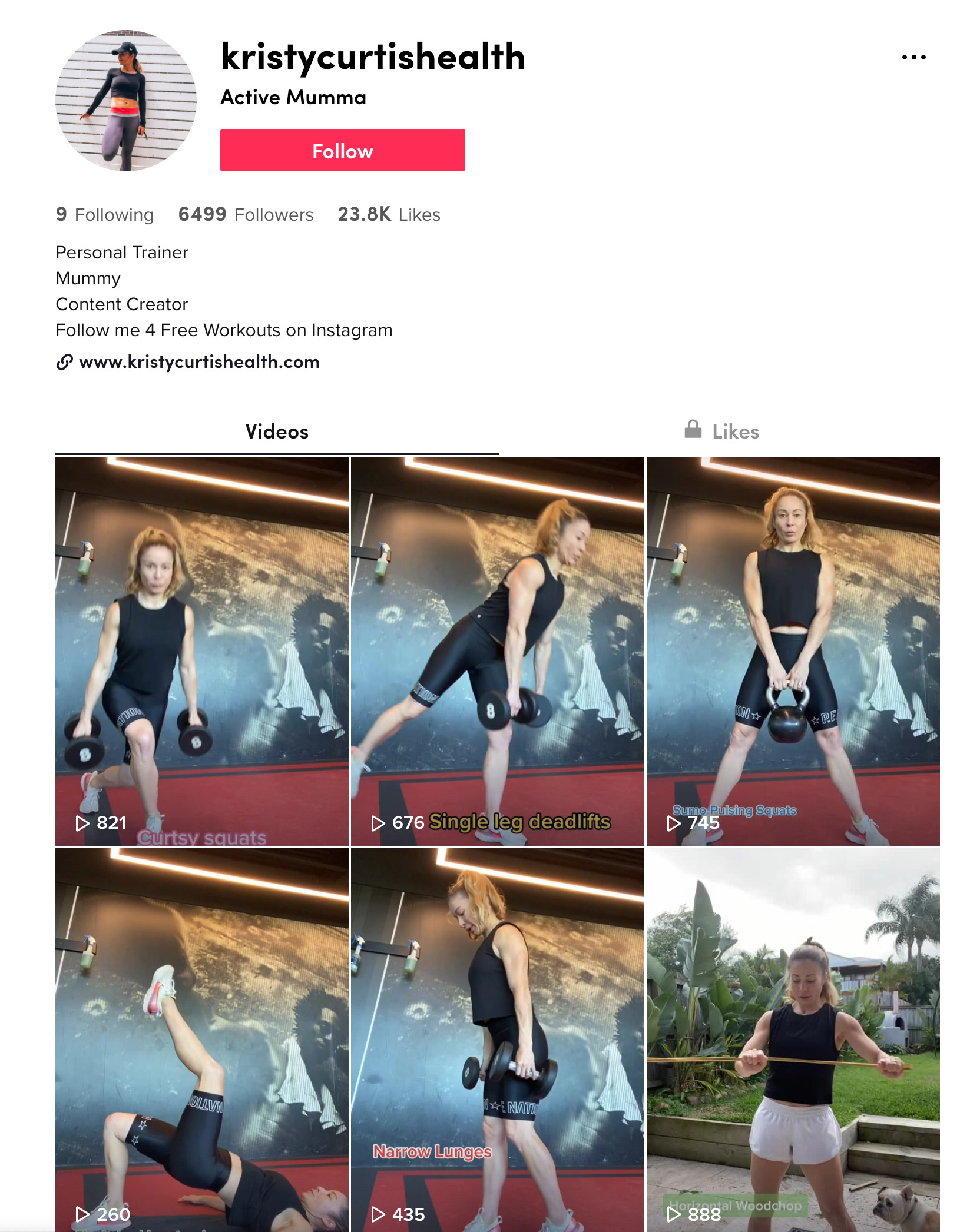 Kristy Curtis TikTok Profile