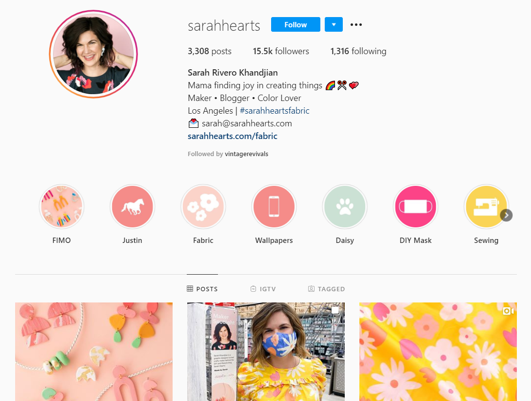 Sarah Khandjian arts and crafts influencers