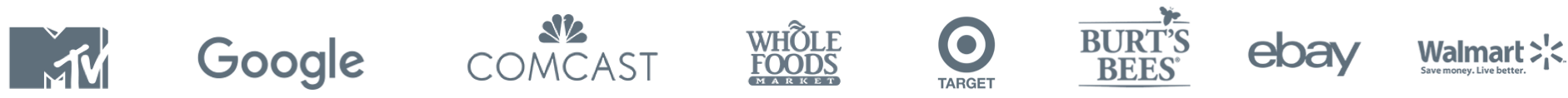 mtv logo google comcast whole foods target burt's bees ebay walmart