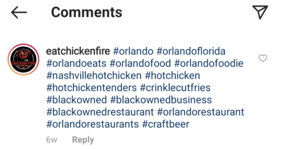 Instagram Post Hashtags