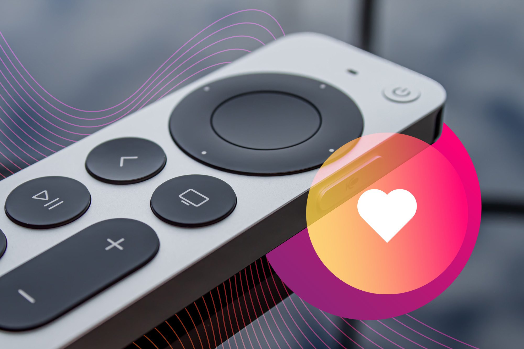 streaming tv remote apple heart