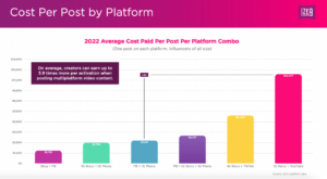 Screenshot of 2022 Average Cost Paid Per Post Per Platform Combo