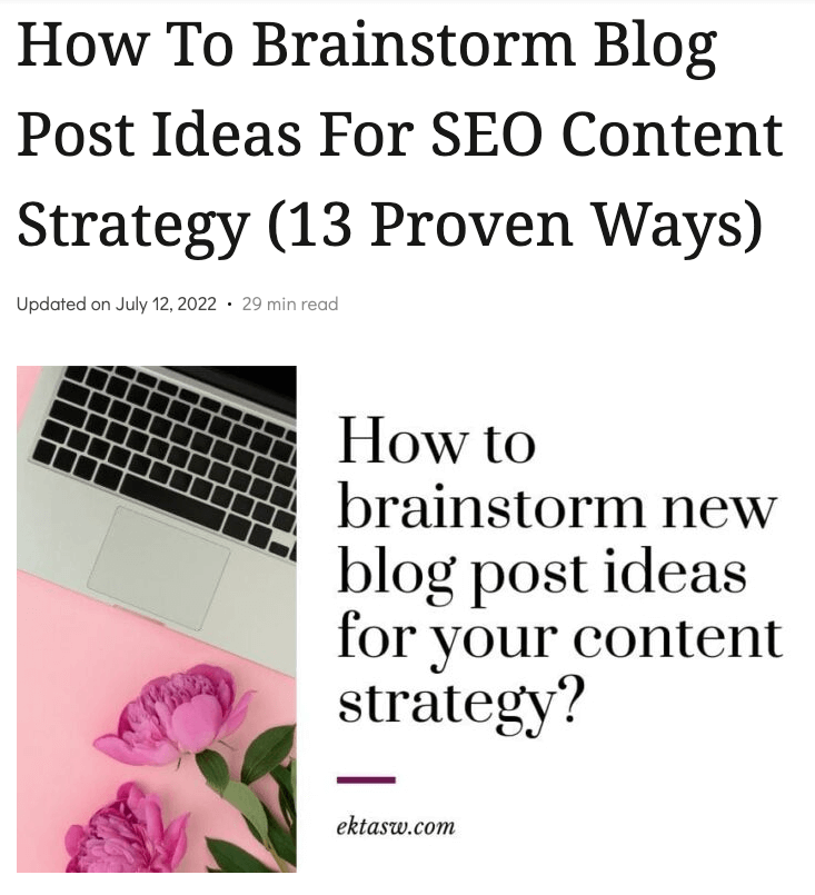 Etka blog post example