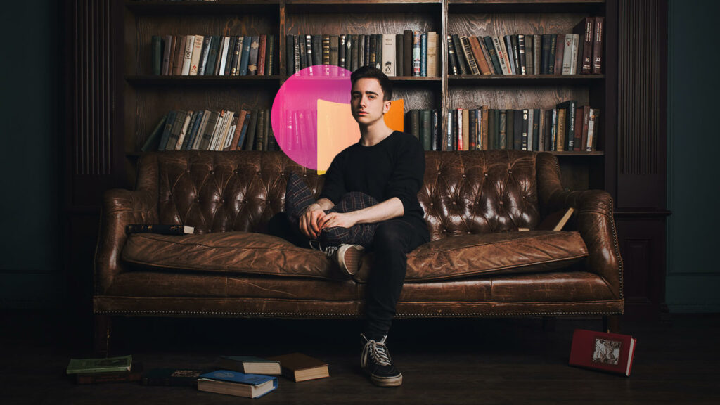 man sitting on couch