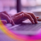 person laptop