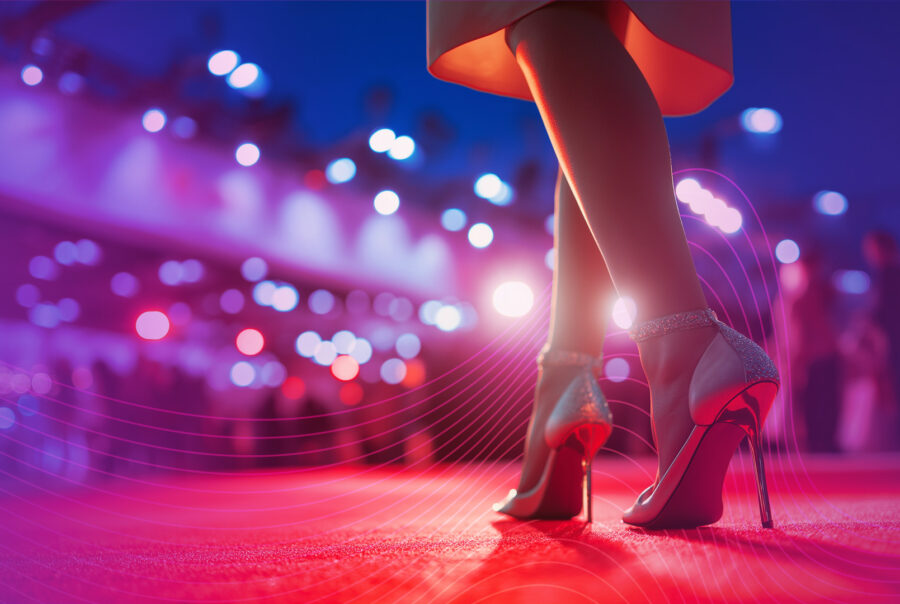 Woman on the red carpet movie premiere