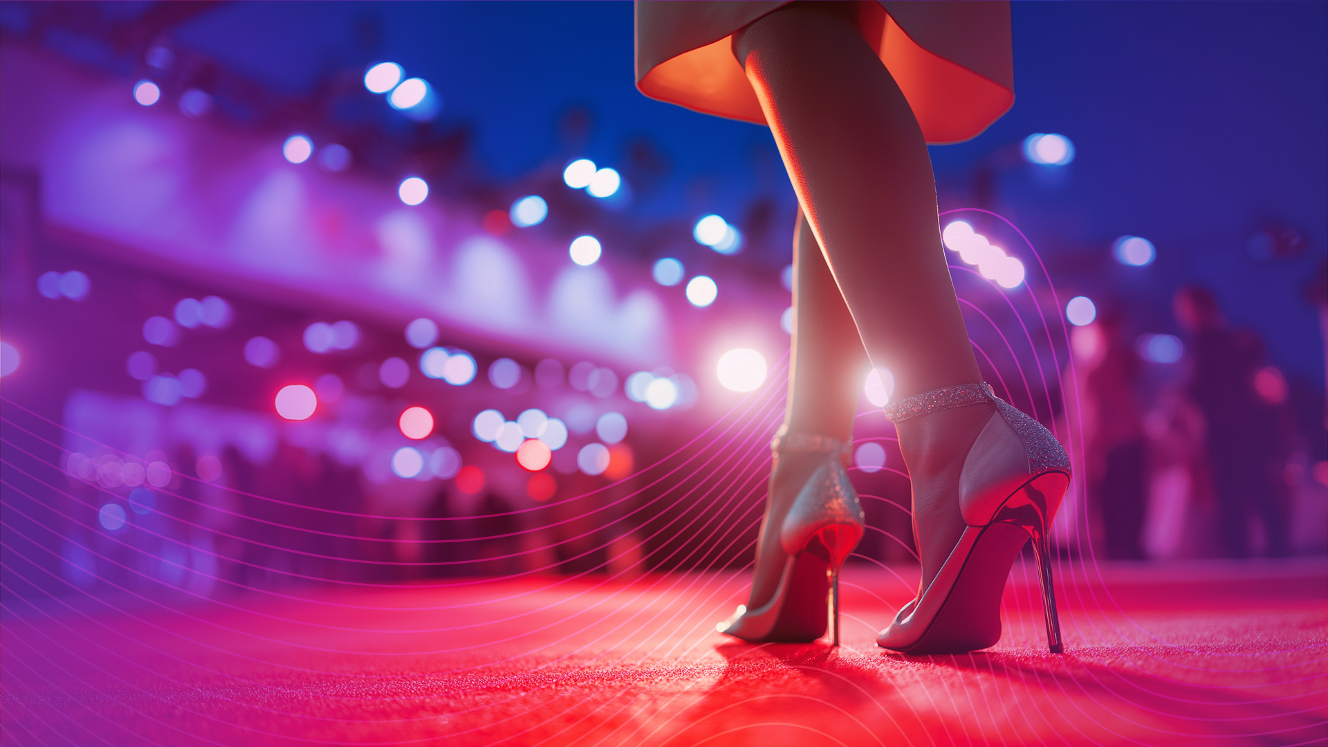 Woman on the red carpet movie premiere