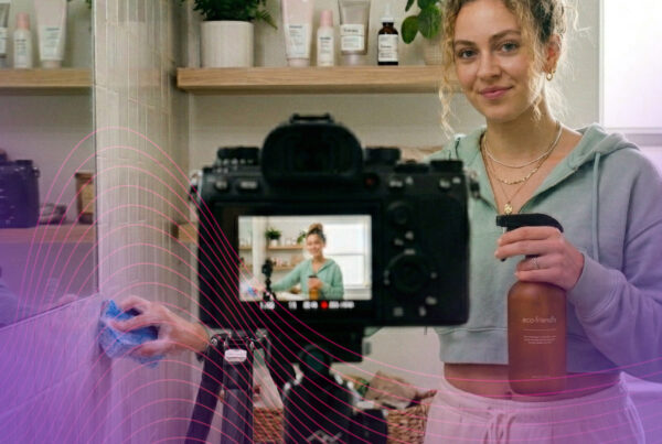 Woman reviewing a product for her social feed