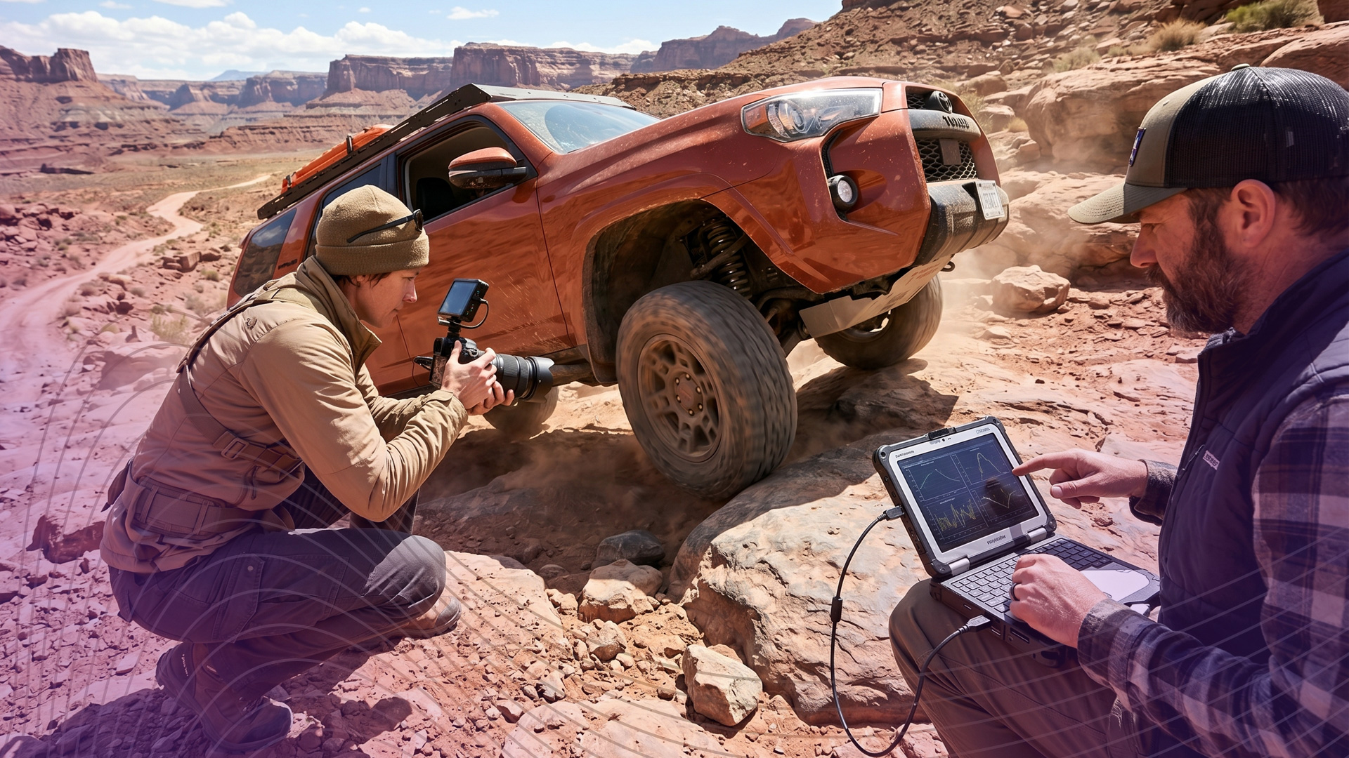 influencers mountain terrain toyota camera